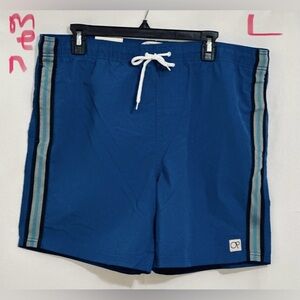 MENS OP BLUE SWIM TRUNKS